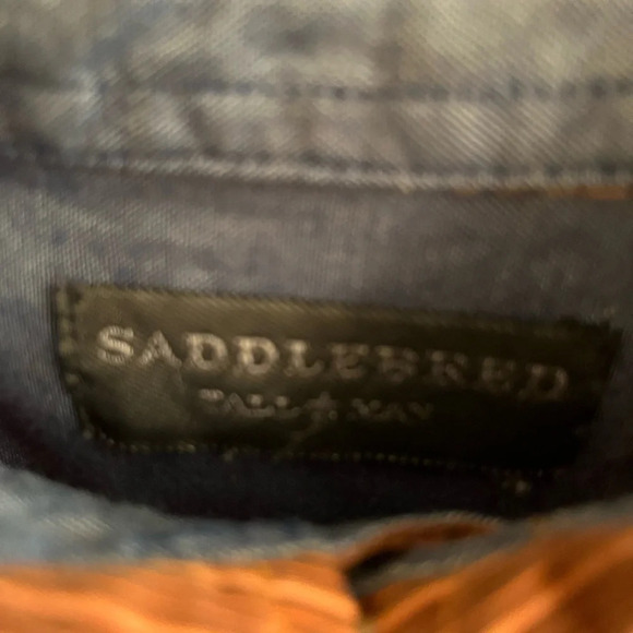 SADDLEBRED~MEN’S SHIRT~CORAL/BROWN~3X TALL - Picture 2 of 7